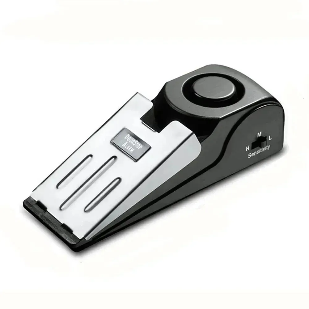 1-4 Piece Portable Door Stopper, Anti-Theft Alarm for Safety.