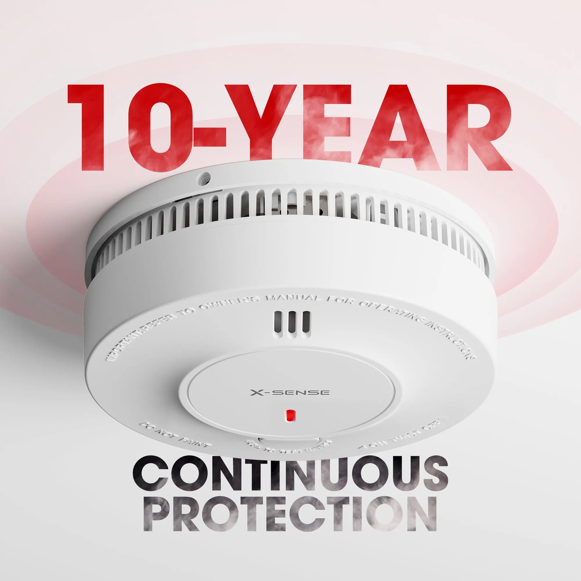 10-year sealed lithium battery Wireless Interconnected Smoke Alarm| X-Sense SD19-W