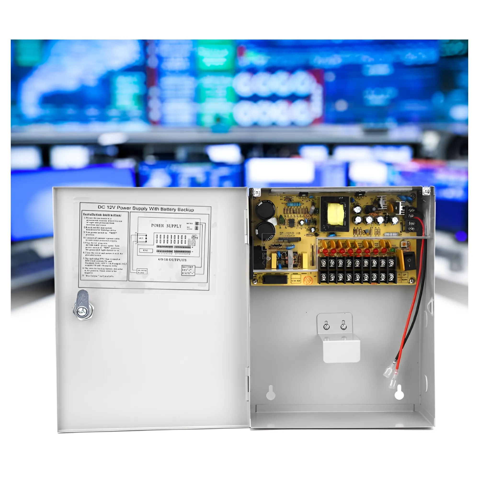 12V UPS Power Supply Box with PWM Access Controller for Security Cameras