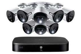 16-Channel Security System with 8 Active Deterrence 4K (8MP) Cameras featuring Smart Motion Detection and Color Night Vision