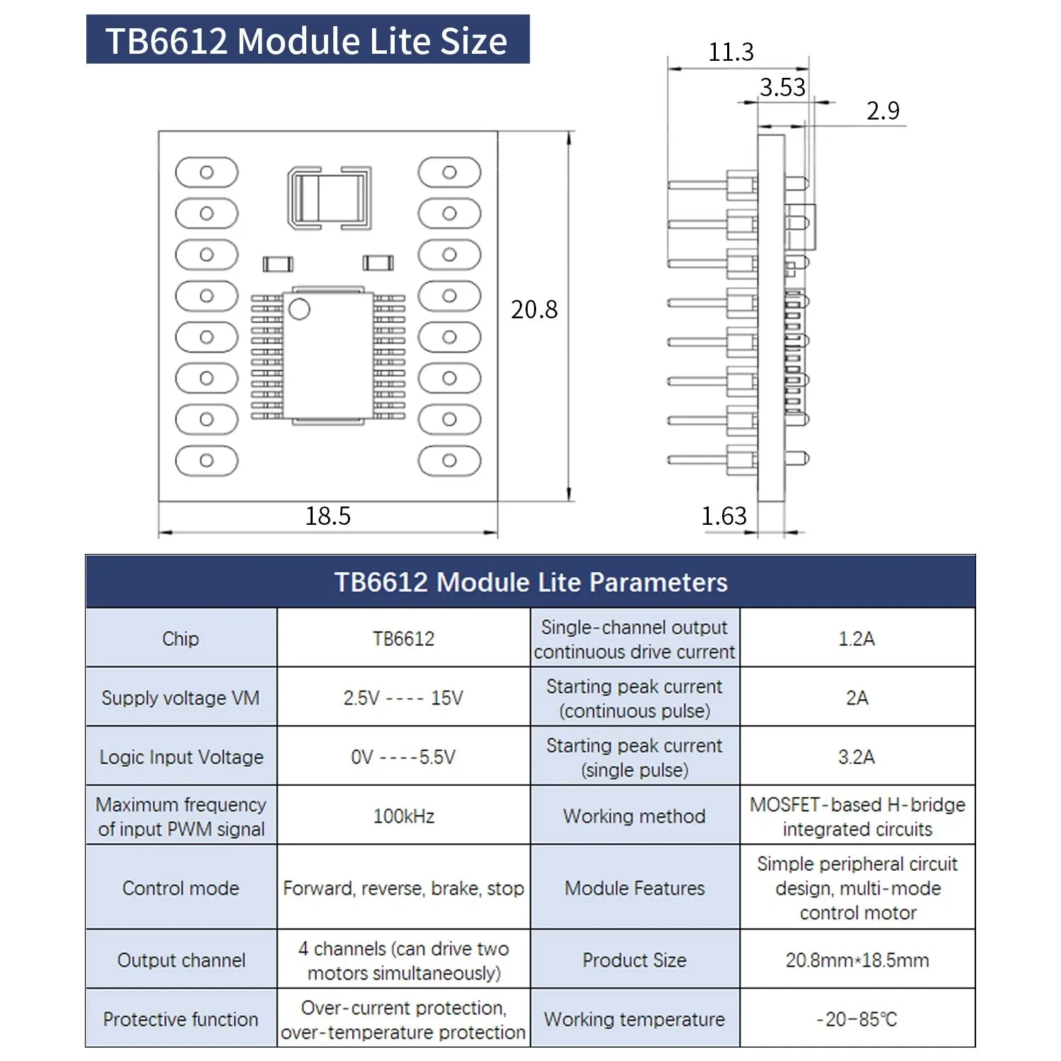 2-Channel Motor Drive Module(AT8236/TB6612FNG)