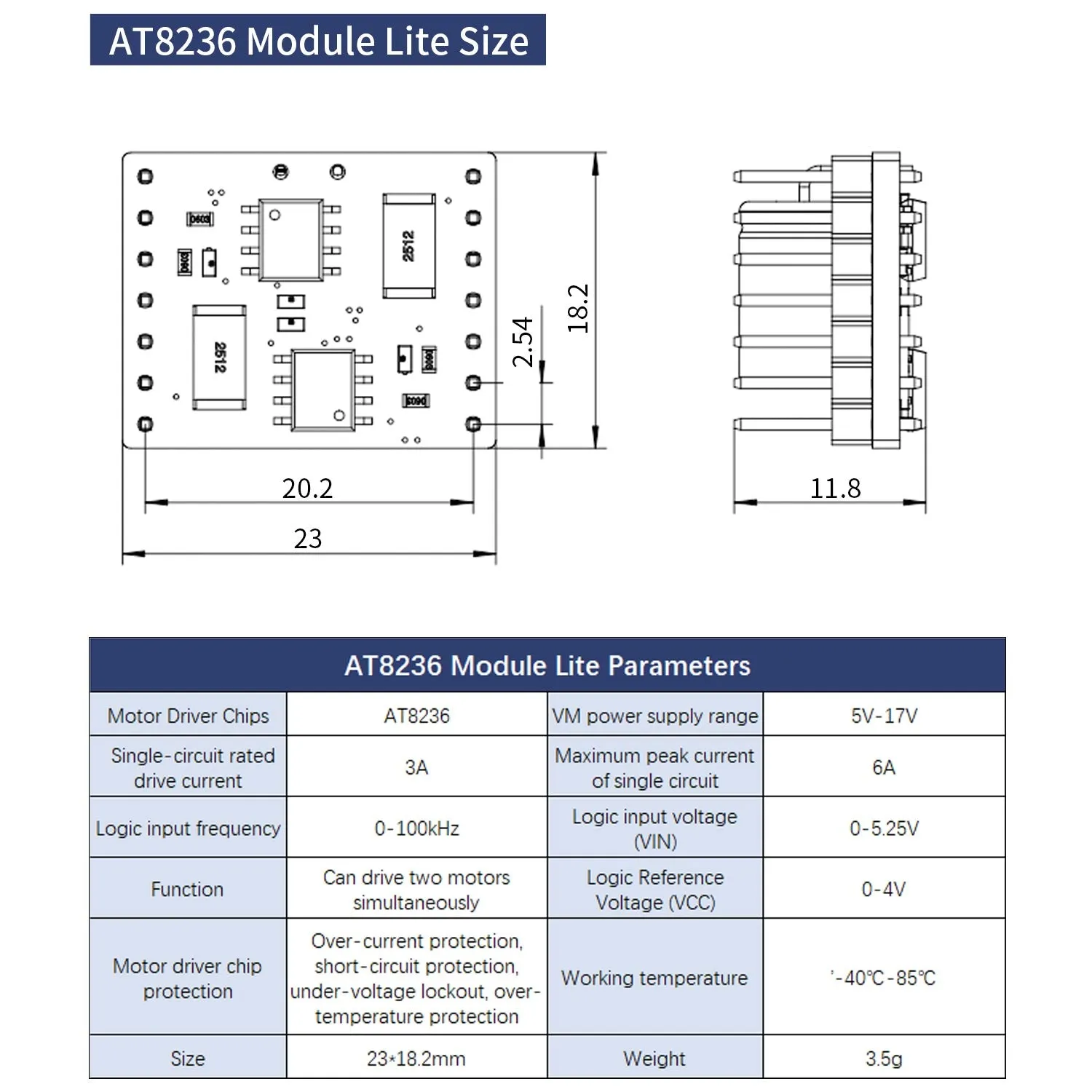 2-Channel Motor Drive Module(AT8236/TB6612FNG)