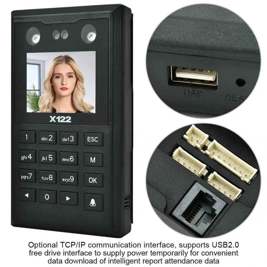 2.8in TFT Face Palmprint Time Attendance Wiegand26 Access Control Machine fingerprint sensor