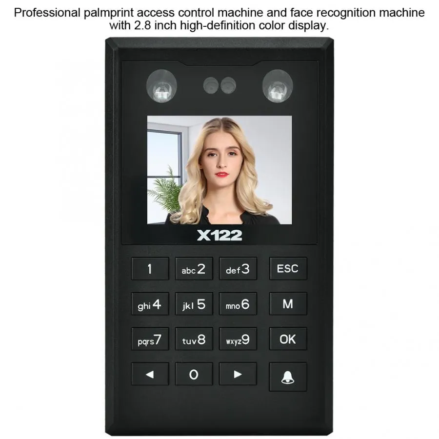 2.8in TFT Face Palmprint Time Attendance Wiegand26 Access Control Machine fingerprint sensor