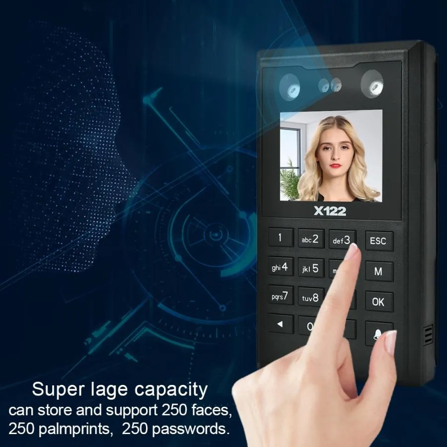 2.8in TFT Face Palmprint Time Attendance Wiegand26 Access Control Machine fingerprint sensor
