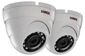 2K SuperHD Weatherproof Night-Vision Dome Security Camera (2-pack)