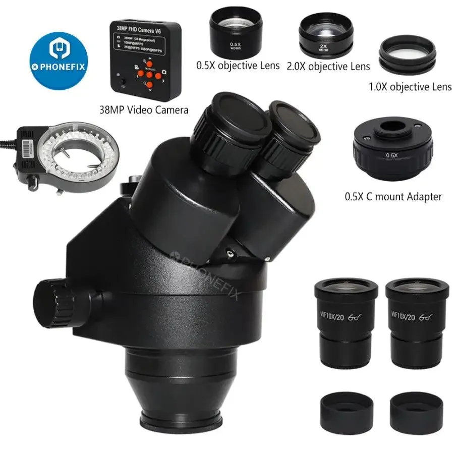 3.5X-90X Black Double Boom Stand Zoom Trinocular Stereo Microscope