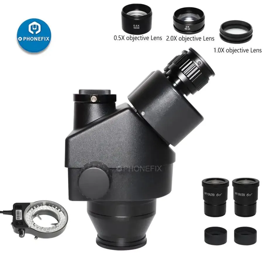 3.5X-90X Black Double Boom Stand Zoom Trinocular Stereo Microscope
