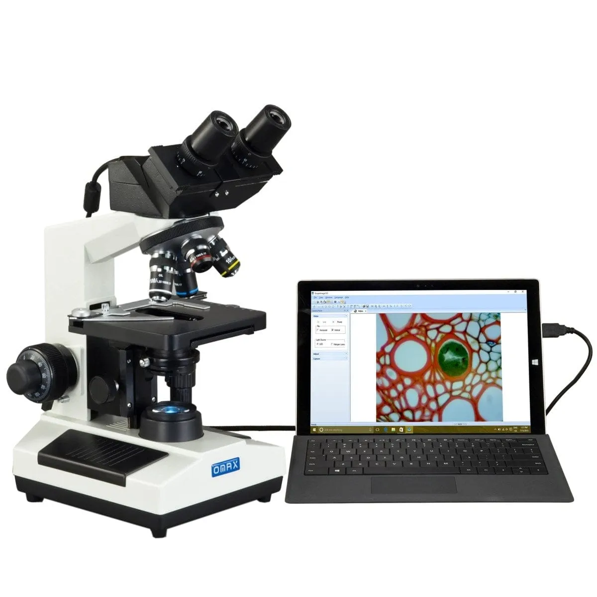40X-2500X 3MP Digital Integrated Microscope with LED Illumination   Vinyl Case
