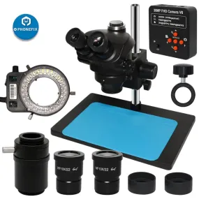 7X-45X Trinocular Stereo Microscope 38MP HDMI Microscope Camera