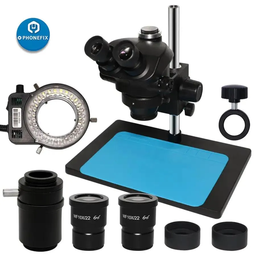 7X-45X Trinocular Stereo Microscope 38MP HDMI Microscope Camera