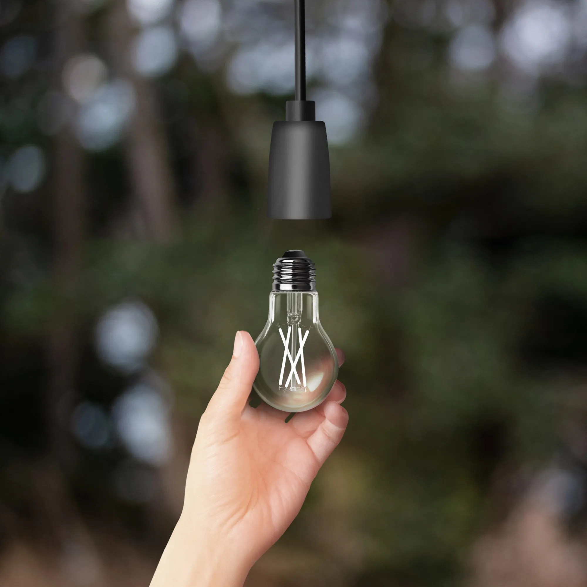 8.8W (60W Replacement) Daylight (5000K) E26 Base A19 Dusk to Dawn Filament LED