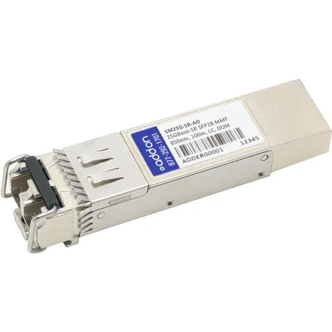 AddOn Chelsio SM25G-SR Compatible TAA Compliant 25GBase-SR SFP28 Transceiver (MMF, 850nm, 100m, LC, DOM) SM25G-SR-AO