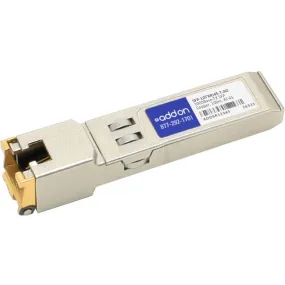 AddOn Moxa SFP-1GTXRJ45-T Compatible TAA Compliant 10/100/1000Base-TX SFP Transceiver (Copper, 100m, RJ-45, RX-LOS, Rugged) SFP-1GTXRJ45-T-AO