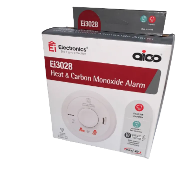 Aico Ei3028 Mains Powered Multi-Sensor Heat & Carbon Monoxide Alarm Interlinked , White