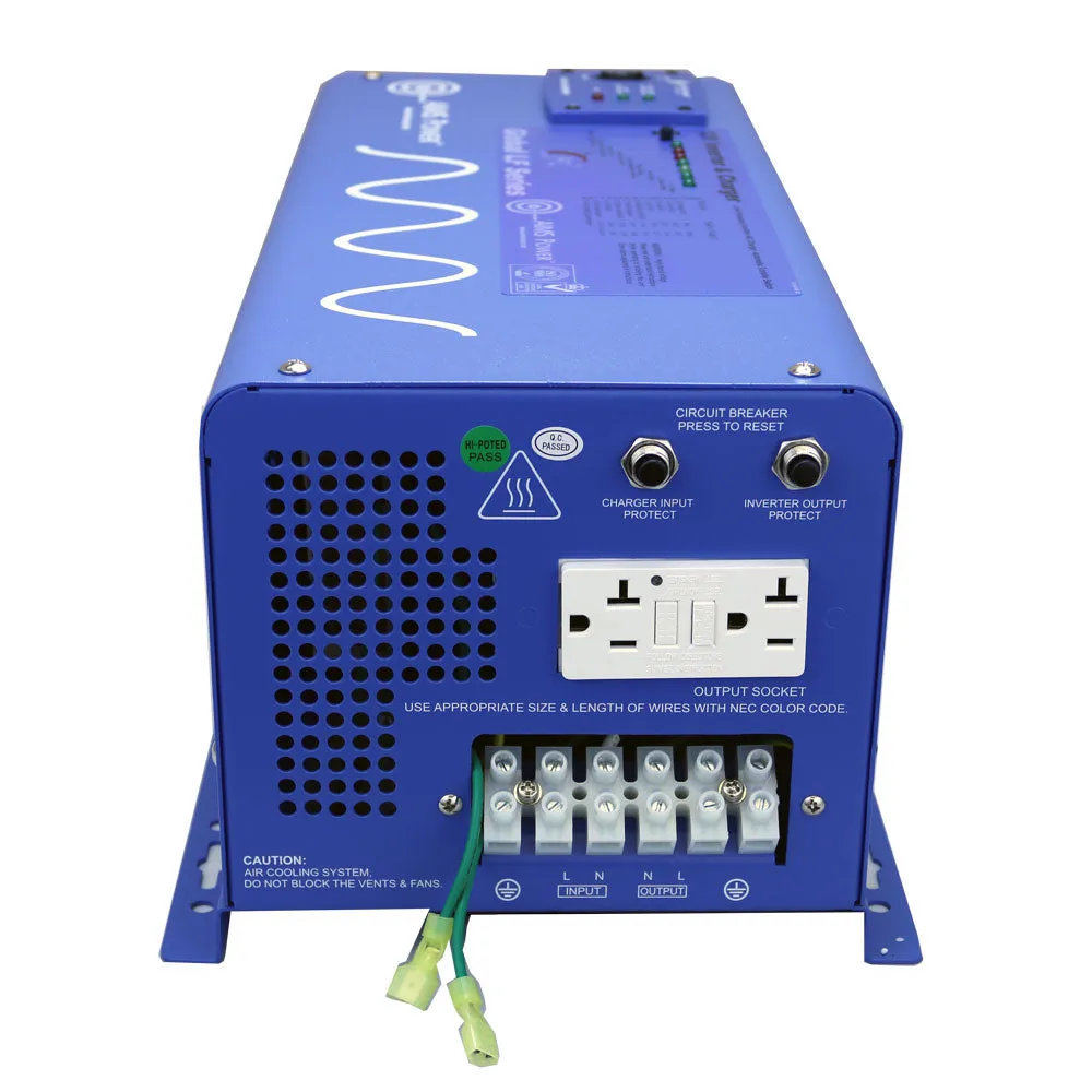 Aims Power 3000 Watt 12V Pure Sine Inverter Charger - PICOGLF30W12V120VR
