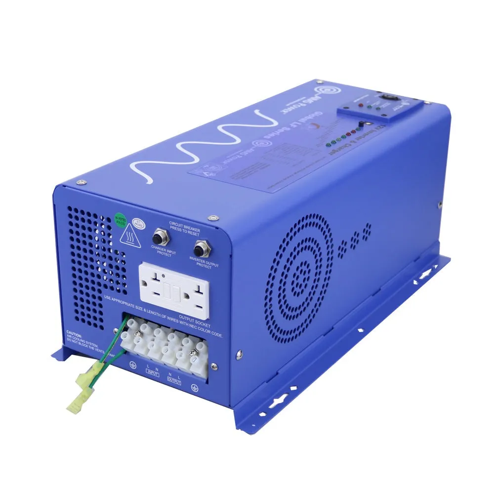 Aims Power 3000 Watt 12V Pure Sine Inverter Charger - PICOGLF30W12V120VR