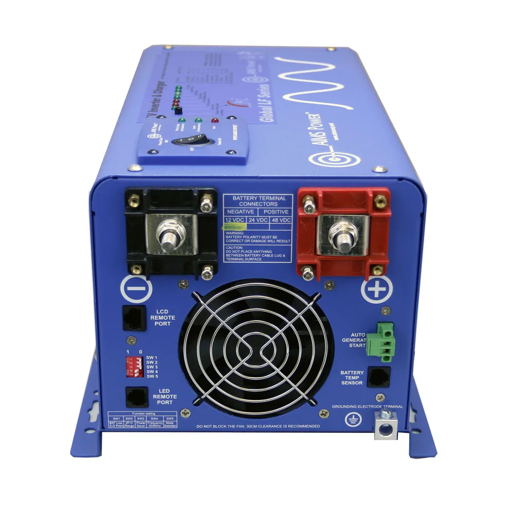 Aims Power 3000 Watt 12V Pure Sine Inverter Charger - PICOGLF30W12V120VR