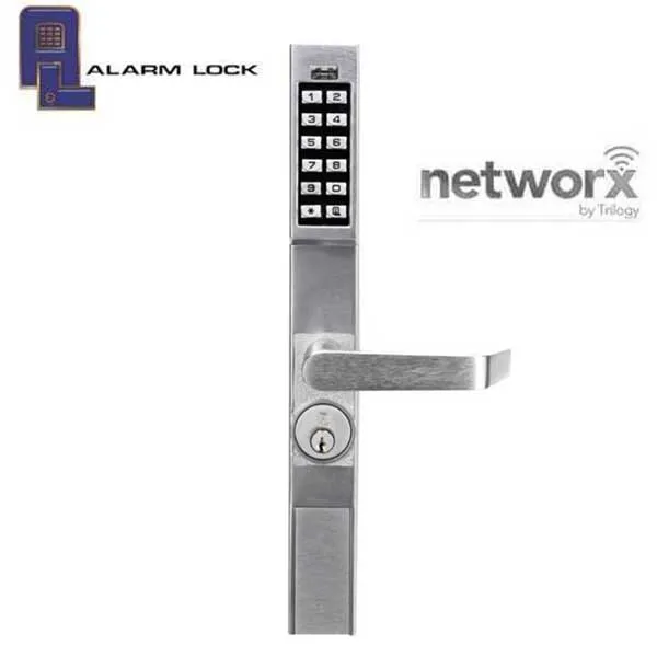 Alarm Lock Trilogy - DL1300NW - Narrow-Stile Digital Keypad Lever Lock - Networx -  Wireless Access - 26D - Satin Chrome - Grade 1