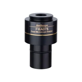 AmScope 0.75X Magnification C-mount Reduction Lens Adapter for Microscope Cameras