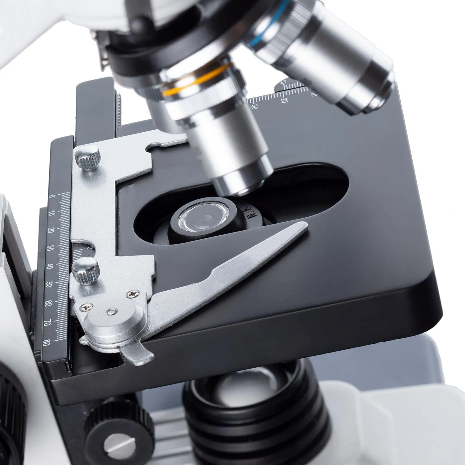 AmScope B120 Series Binocular Compound Microscope 40X-1000X Magnification with LED, Siedentopf Head and 1MP Digital Camera