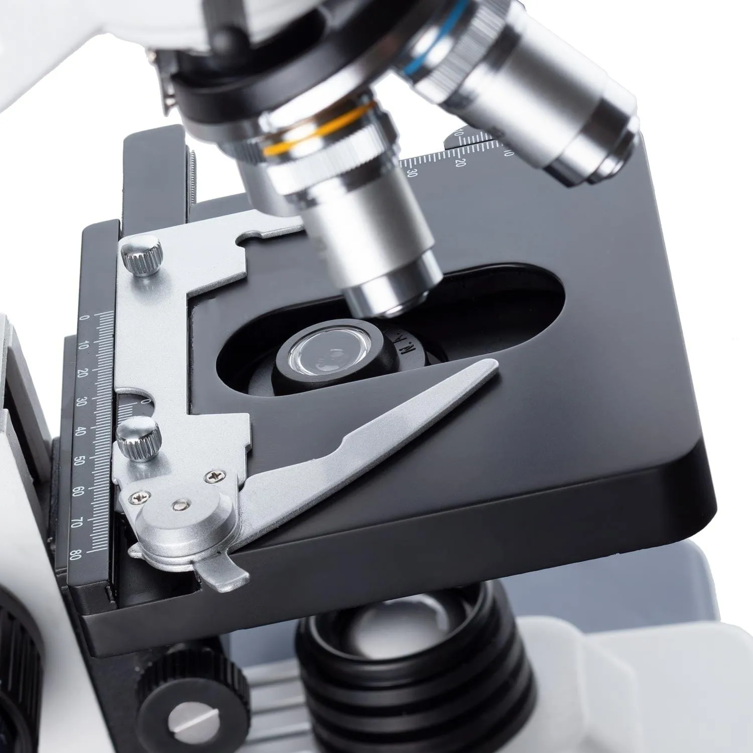 AmScope B120 Series Binocular Compound Microscope 40X-1600X Magnification with LED, Siedentopf Head, 50 Blank Slides and 5MP Digital Camera