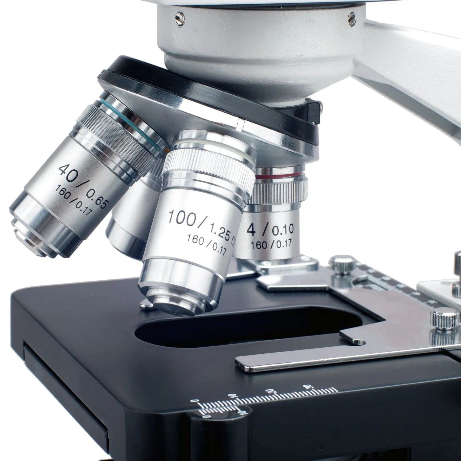 AmScope B120 Series Binocular Compound Microscope 40X-2000X Magnification with LED, Siedentopf Head, Digital Camera and 3D Stage