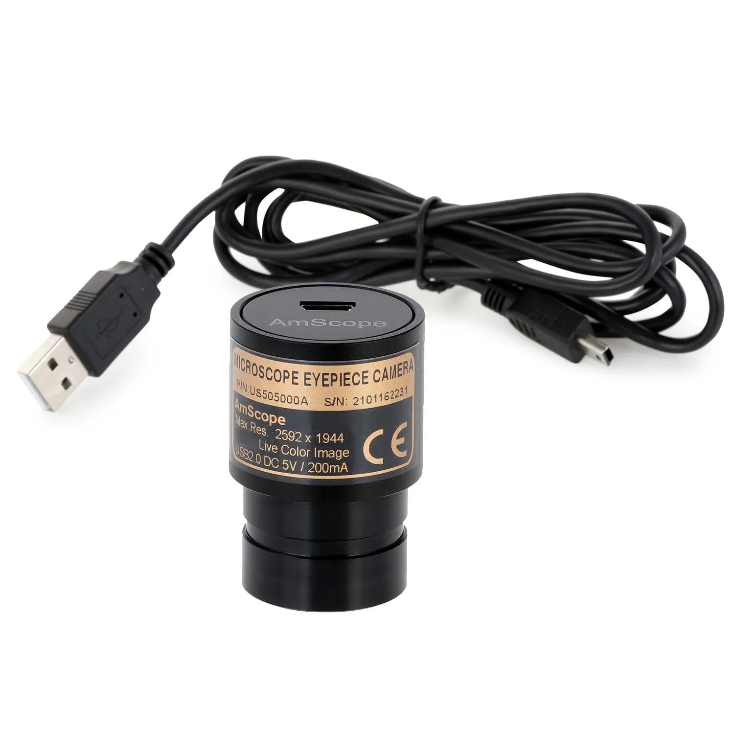 AmScope B120 Series Student & Professional LED Binocular Compound Microscope 40X-2500X Magnification With 5MP Digital Camera, 3D Stage and Interactive Software Kit