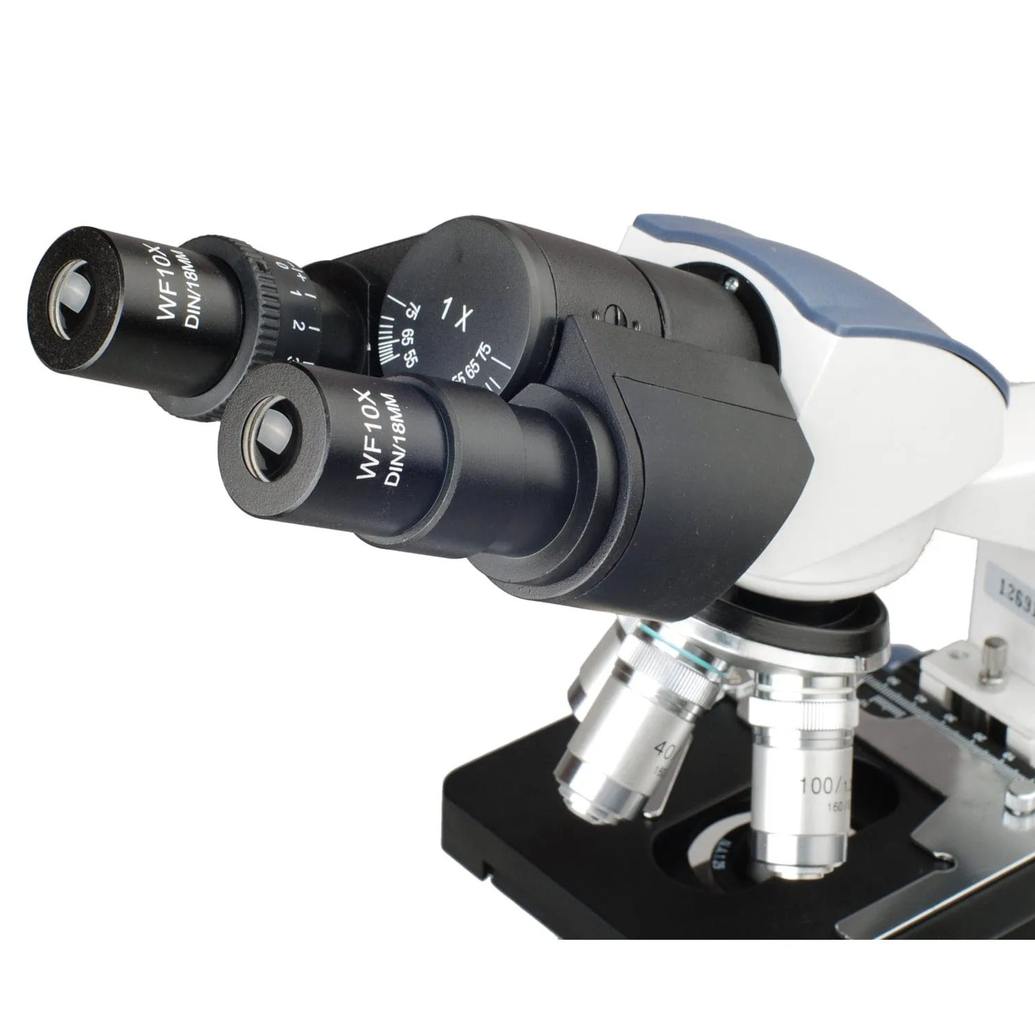 AmScope B120 Series Student & Professional LED Binocular Compound Microscope 40X-2500X Magnification With 5MP Digital Camera, 3D Stage and Interactive Software Kit
