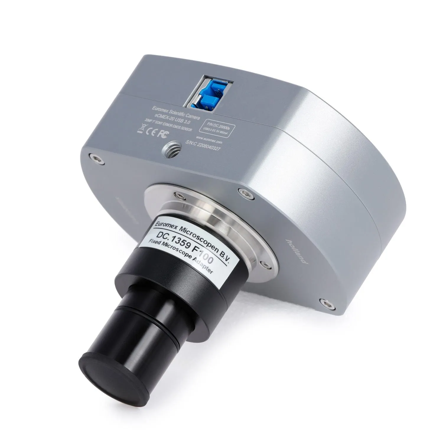 AmScope DC Series Scientific sCMOS 20MP USB 3.0 C-Mount Microscope Camera