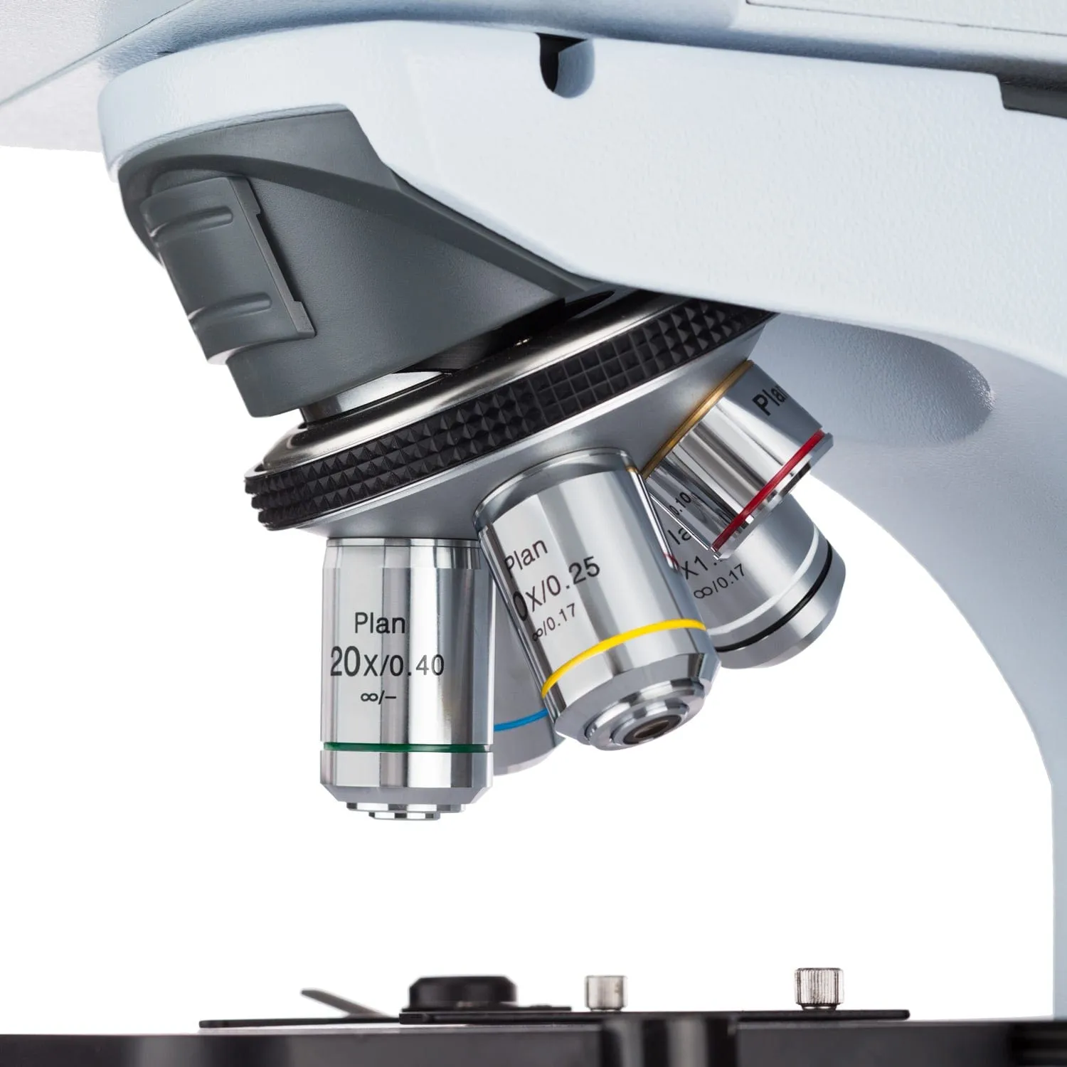 AmScope FM820 Series Upright Fluorescence Trinocular Compound Microscope 40X-1000X Magnification with Rotating Multi-filter Turret and18MP Camera