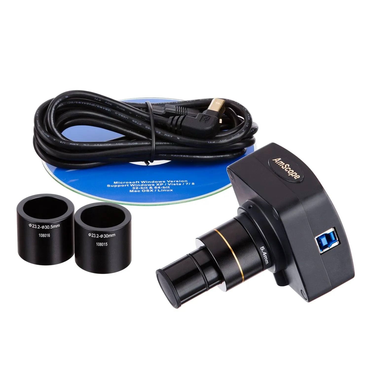 AmScope ME300 Series Metallurgical Trinocular Compound Microscope 40X-1000X Magnification with 18MP USB 3.0 Camera