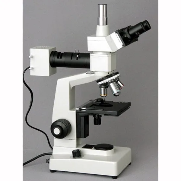AmScope ME300 Series Metallurgical Trinocular Compound Microscope 40X-400X Magnification with 1.3MP USB 2.0 Camera