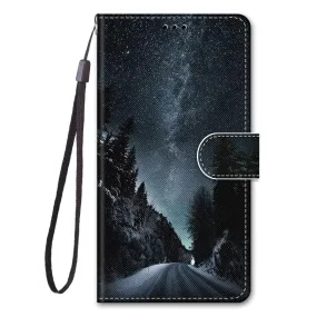 Anymob Samsung Night Road Magnetic Flip Leather Phone Case