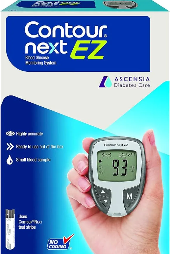 Ascensia Contour Next Ez Blood Glucose Monitoring System Control Normal Level 2Contour Next (Nr)
