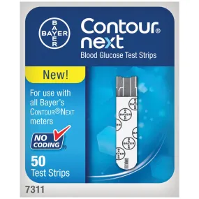 Ascensia Contour Next Ez Blood Glucose Monitoring System Strips Test Blood Glucosecontour Nxt Ez 50/Btl
