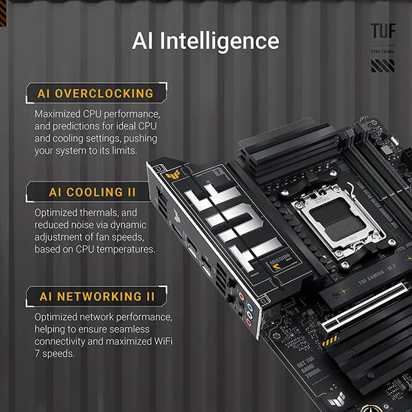 ASUS TUF GAMING X870-PLUS WIFI DDR5,Socket AM5 ATX Motherboard