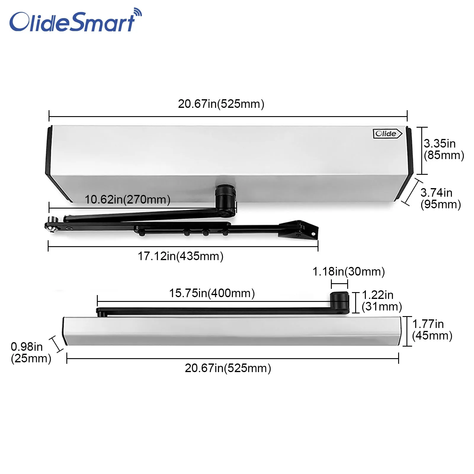 Automatic Swing Door Opener with Wireless Push Button, Smart Electric Touch Door System