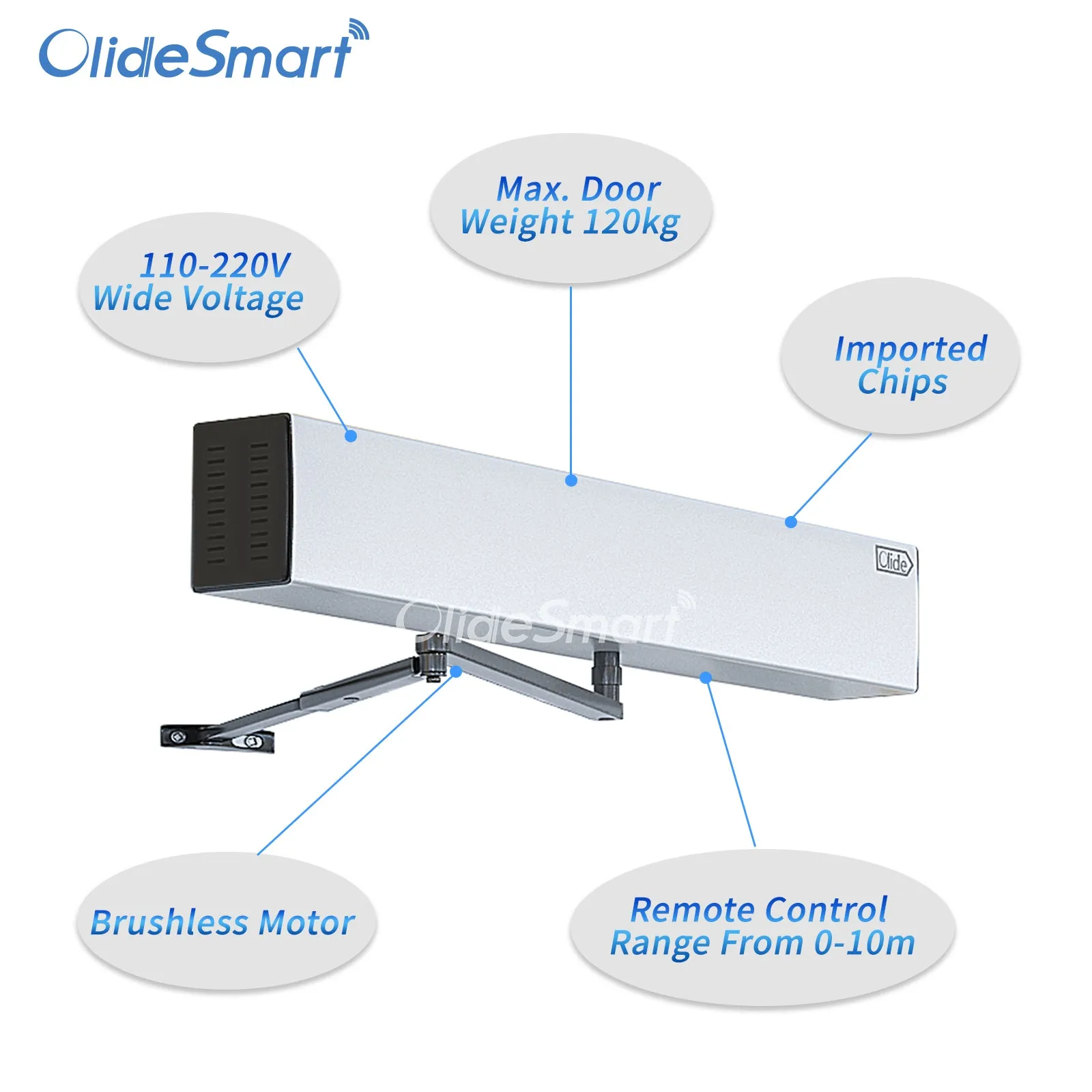 Automatic Swing Door Operator with Wireless Push Button Olide-120B Electric Door Closer