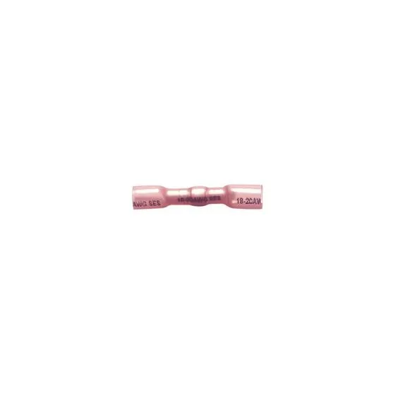Auveco® 21003 Sealed Crimp and Solder Insulation Butt Connector, Polyolefin, Red