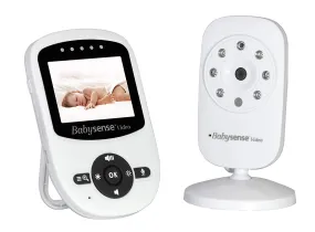 Babysense Video Baby Monitor with Two Digital Cameras, LCD Display, Infrared Night Vision, Two Way Talk, Room Temperature, Lullabies, Long Range