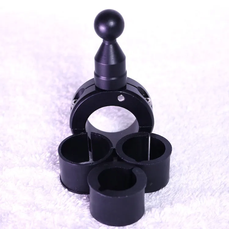 Biker GoPro Gripper Head Adapter & Handlebar Universal Mount System-Black (Fits Bars 7/8" to 1 1/4")-Black-Kit