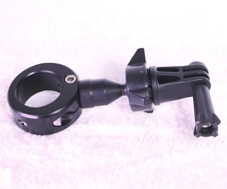 Biker GoPro Gripper Head Adapter & Handlebar Universal Mount System-Black (Fits Bars 7/8" to 1 1/4")-Black-Kit