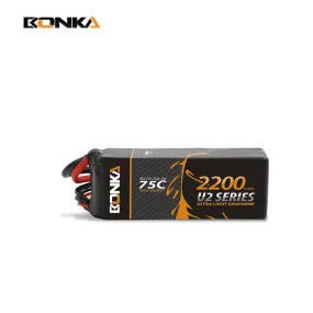 Bonka 2200mAh 6S 22.2V 75C Lipo Battery BKU2-2200/75-6S/GR [DG]