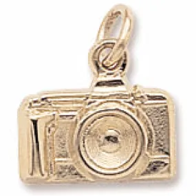 Camera Charm In Yellow Gold