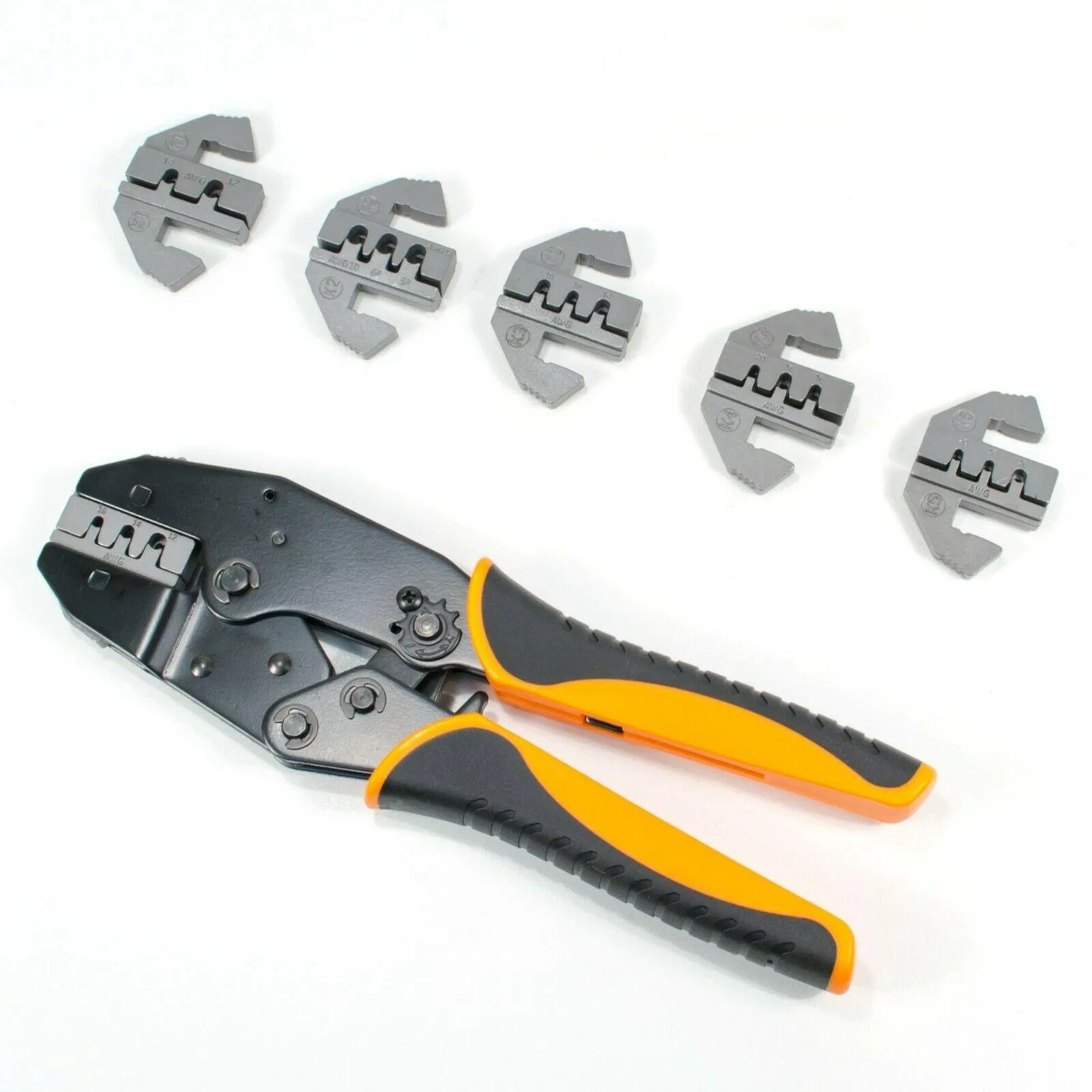 Deutsch Terminal Ratcheting Crimping Tool- Includes 6 Quick Change Dies PLUS 7pc Deutsch Terminal Release/Removal Tool Kit