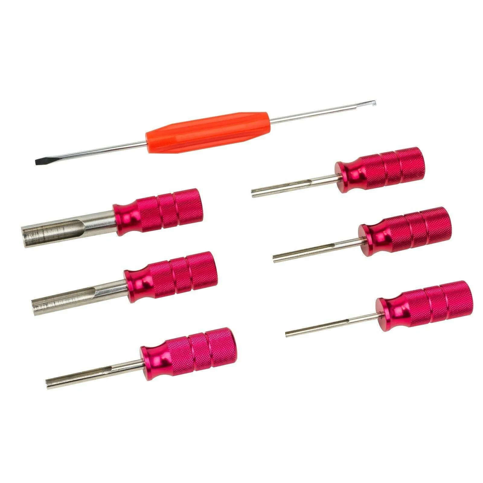 Deutsch Terminal Ratcheting Crimping Tool- Includes 6 Quick Change Dies PLUS 7pc Deutsch Terminal Release/Removal Tool Kit