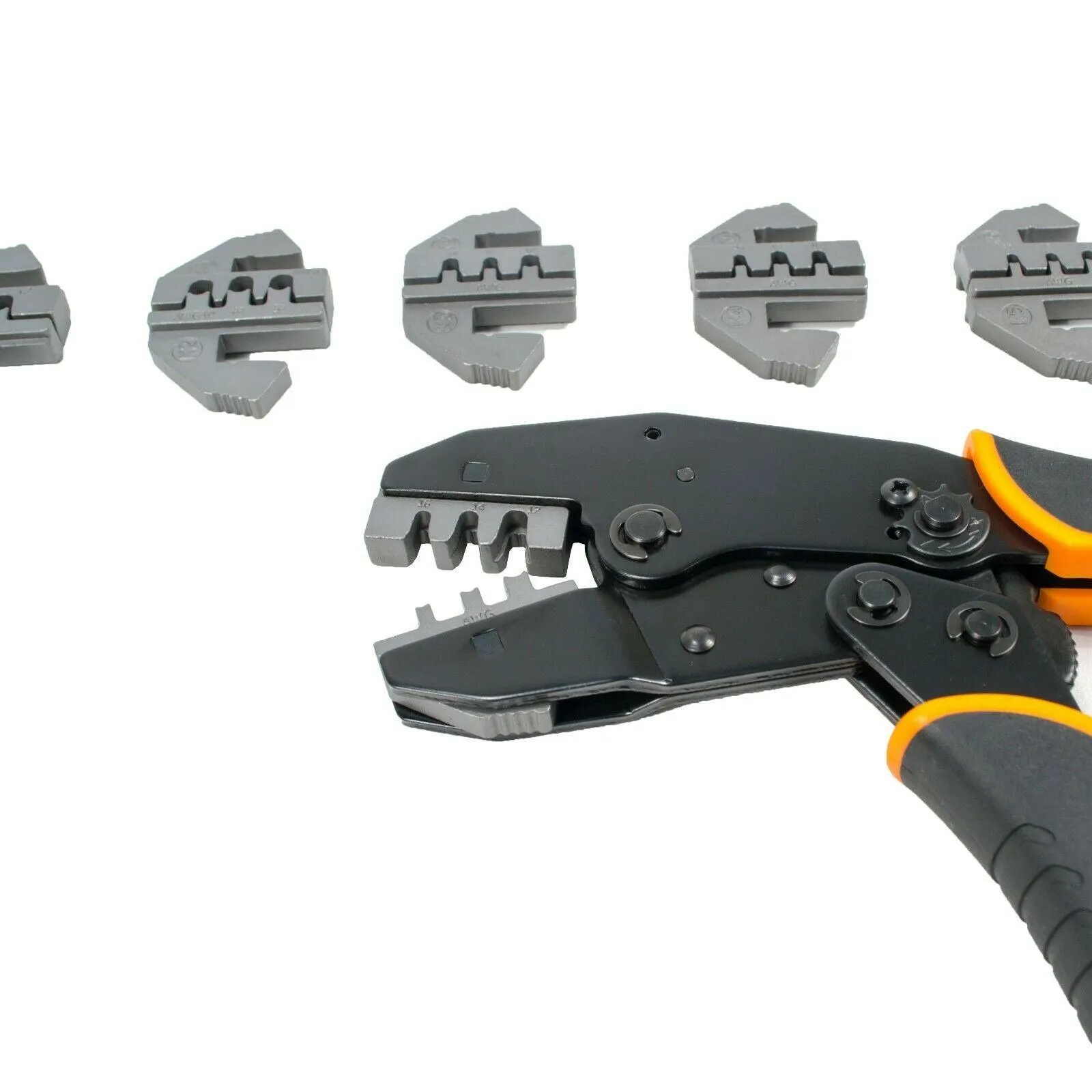 Deutsch Terminal Ratcheting Crimping Tool- Includes 6 Quick Change Dies PLUS 7pc Deutsch Terminal Release/Removal Tool Kit