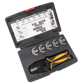 Deutsch Terminal Ratcheting Crimping Tool- Includes 6 Quick Change Dies