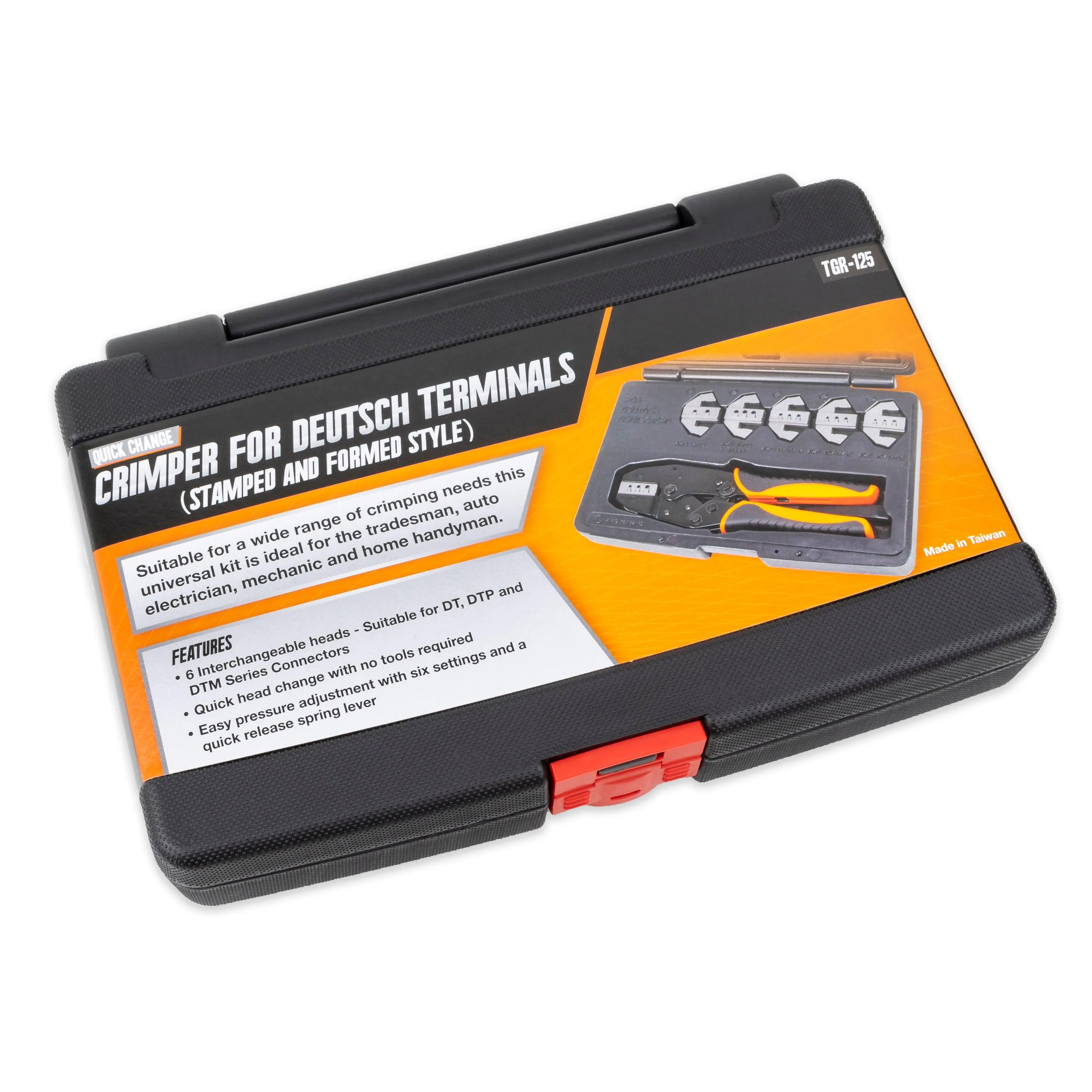 Deutsch Terminal Ratcheting Crimping Tool- Includes 6 Quick Change Dies